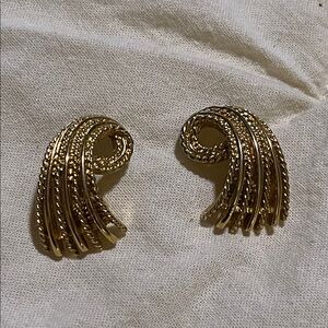 Vintage Monet Gold-Tone Women's Earrings